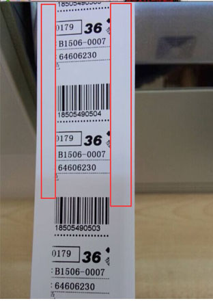 TSC 344M打印機在打印洗嘜時，左右兩側打印不到，分析原因